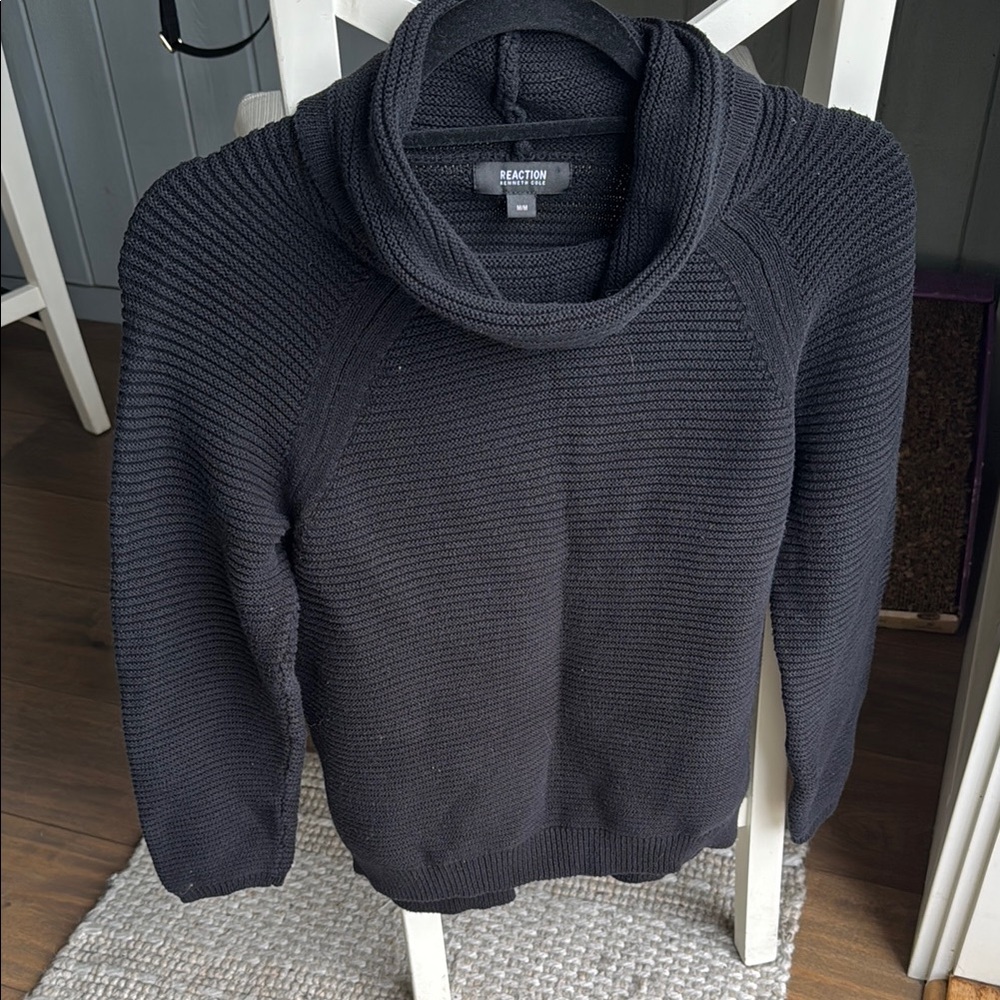 Kenneth Cole Reaction Black Cowl Neck Sweater